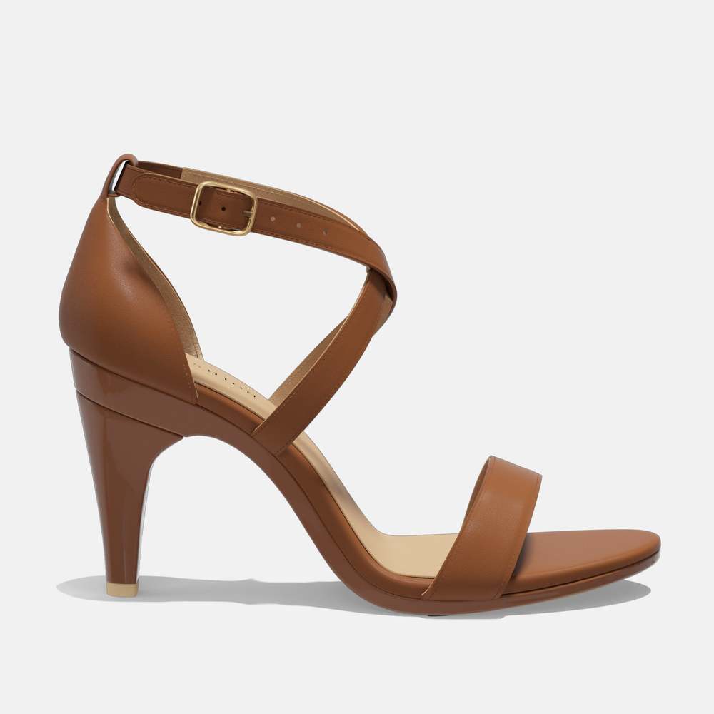 CONVERTIBLE HEEL - Pashion 1.0 The Sandal - Whiskey Leather Stiletto 4 Inch - Picture 4 of 5
